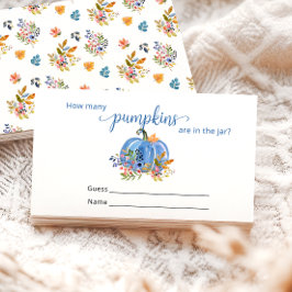 Blue Pumpkin Autumn How many Pumpkins エンクロージャーカード