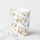 Blue Pumpkin Autumn Whimsical Baby Shower 紙コップ (右)