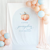 Blue Pumpkin Baby Shower Arch Backdrop Tapestry タペストリー