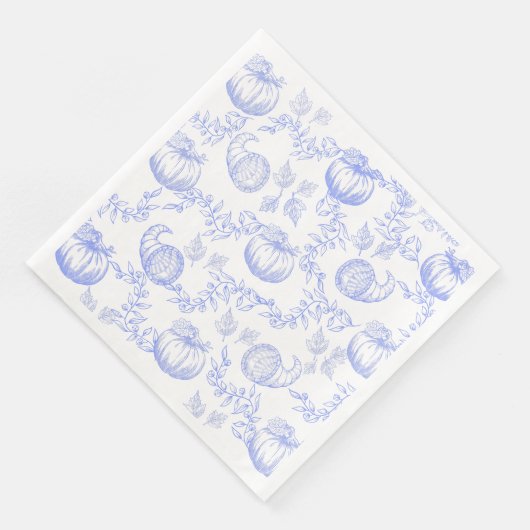 Blue Pumpkin Toile Dinner Napkin (コーナー)