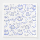 Blue Pumpkin Toile Dinner Napkin (正面)