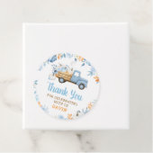 Blue Pumpkin Truck Fall Birthday Round フェイバータグ (インサイチュ)