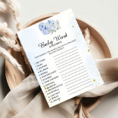 Blue Pumpkin wishes for the baby shower game Card 招待状