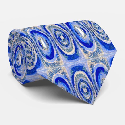 Blue pure water trendy smart ネクタイ (ロール)