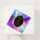 Blue, Purple and Gold Ink Birthday Party フェイバータグ (インサイチュ)