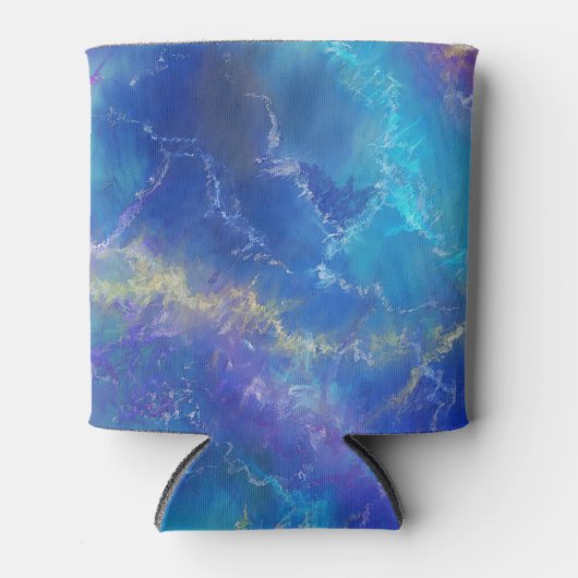 Blue, Purple and Gold Marble Pattern  缶クーラー (正面)