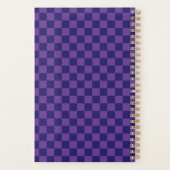 Blue Purple Checkerboard プランナー手帳 (裏面)