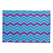 Blue Purple Chevron Zigzag Design  枕カバー (裏面)