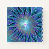 Blue Purple Flower Dream Abstract Fractal Art ノートブック (裏面)