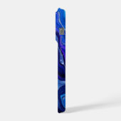 Blue & Purple Fluid Abstract iPhoneケース (左側面)