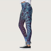 Blue Purple Fractal Art Leggings レギンス (左)