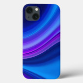 Blue Purple Gradient Wave iPhone Case Case-Mate iPhoneケース (裏面)