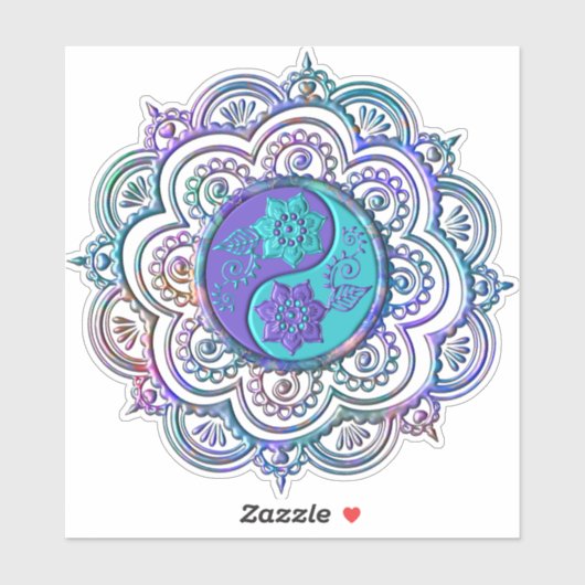 Blue & Purple Mandala シール (シート)