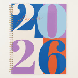 Blue Purple Orange Bold Year Color Block Planner プランナー手帳