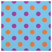 Blue Purple Orange Polka Dot Pattern ファブリック (見本)