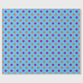 Blue Purple Orange Polka Dot Pattern ラッピングペーパー (フラット)