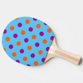 Blue Purple Orange Polka Dot Pattern 卓球ラケット (横)