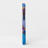 Blue Purple Turquoise Gold Abstract Mosaic Case-Mate iPhoneケース (裏面/左)