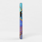 Blue Purple Turquoise Gold Abstract Mosaic Case-Mate iPhoneケース (裏面/右)