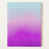 Blue Purple Watercolor Ombre Roses Spring Wedding プランナー手帳 (裏面)