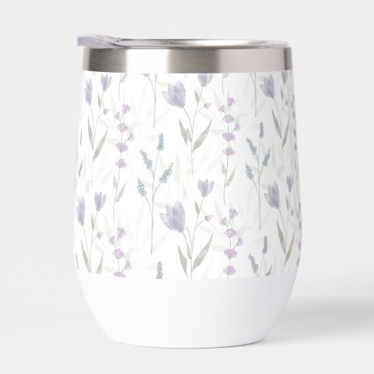 Blue Purple Watercolor Wildflower (右面)