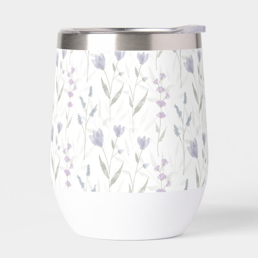 Blue Purple Watercolor Wildflower (左面)