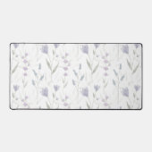 Blue Purple Watercolor Wildflower デスクマット (正面)