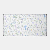 Blue Purple Watercolor Wildflower デスクマット (正面)