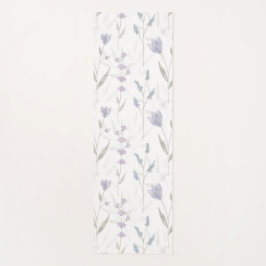 Blue Purple Watercolor Wildflower ヨガマット