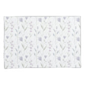 Blue Purple Watercolor Wildflower  枕カバー (正面右)