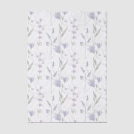 Blue Purple Watercolor Wildflower 薄葉紙