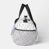 Blue Purple Watercolor Wildflower Monogram Duffle  ダッフルバッグ (右)