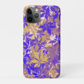 Blue Putple and Cream Chestnut Leaves Case-Mate iPhoneケース (裏)
