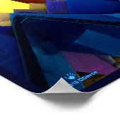 Blue Pyramids and Prism ポスター (角)