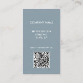 Blue QRコードロゴ名刺 名刺 (裏面)