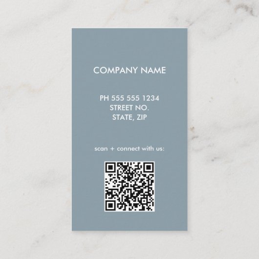 Blue QRコードロゴ名刺 名刺 (裏面)