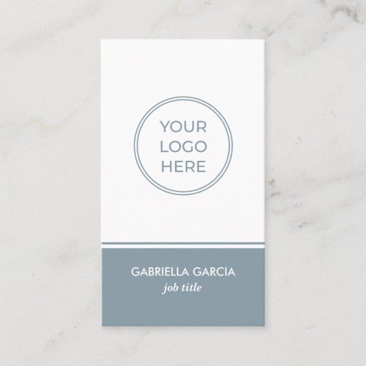 Blue QRコードロゴ名刺 名刺 (正面)