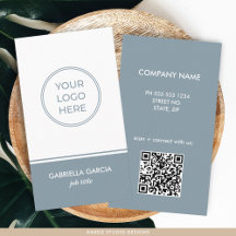 Blue QRコードロゴ名刺