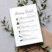 Blue QR Code Wedding Details Timeline Card エンクロージャーカード