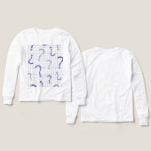 Blue question mark seamless pattern (デザイン 正面＆背面)