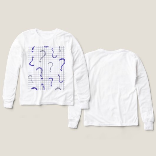 Blue question mark seamless pattern (デザイン 正面＆背面)