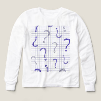 Blue question mark seamless pattern