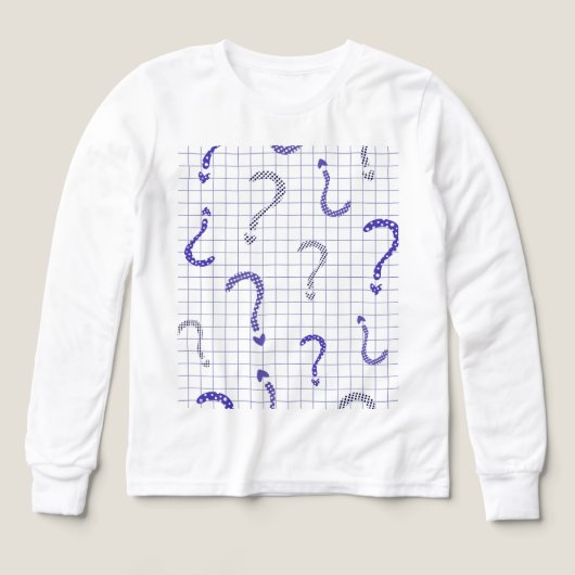 Blue question mark seamless pattern (デザイン正面)