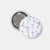 Blue question mark seamless pattern マグネット (正面/裏面)