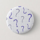 Blue question mark seamless pattern 缶バッジ (正面)