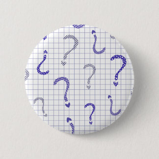 Blue question mark seamless pattern 缶バッジ