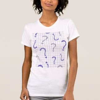 Blue question mark seamless pattern tシャツ