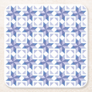 Blue Quilt Block スクエアペーパーコースター