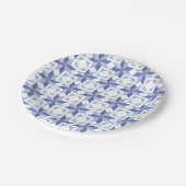 Blue Quilt Block ペーパープレート (アングル)