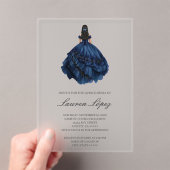 Blue quinceañera acrylic  アクリル招待状 (インサイチュ (ポータブル))